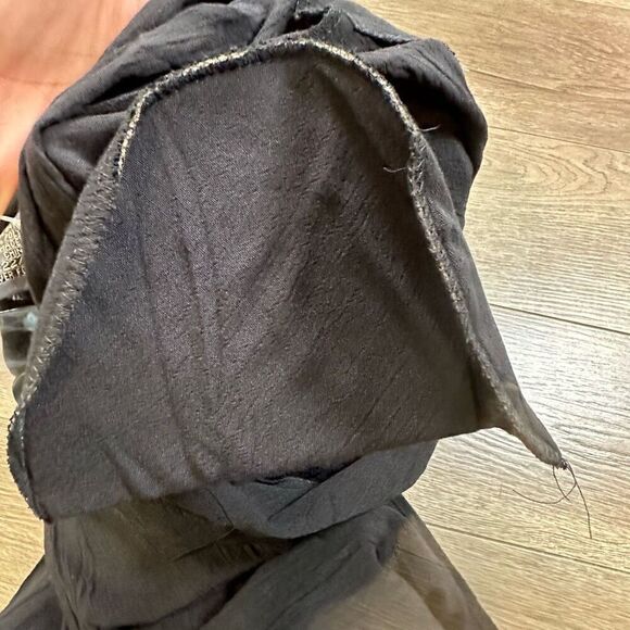 Designs Lane Bryant Women’s Size 22 24 Vintage Button Down Blouse Black Pockets - Picture 3 of 7